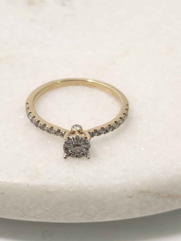 9CT YELLOW GOLD RING (SIZE:N) #GN384434
