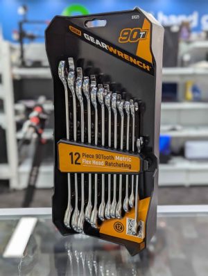 GearWrench 12 Pce 90Tooth Metric Flex Head Racheting Wrenches (87025) - BP381810