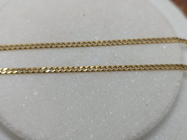 Unisex 9CT Yellow Gold Curblink Chain Necklace (8.9gms) - BP348723 - Image 3