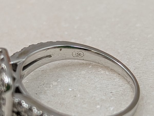 Ladies 18CT White Gold Halo Diamond Ring (5.5gms) - BP335486 - Image 6