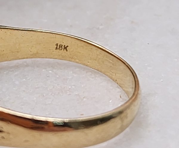 Men's 18K Yellow Gold Ring w/ Diamonds - IP381026 - Image 2