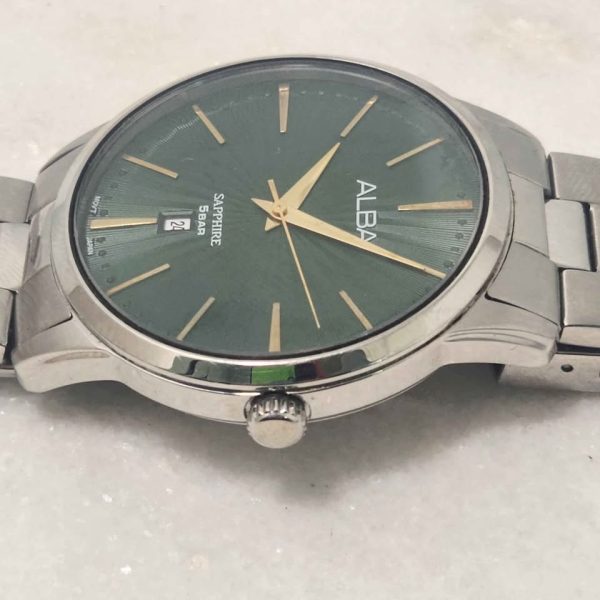 MENS GREEN ALBA WATCH SILVER #GN369876 - Image 3