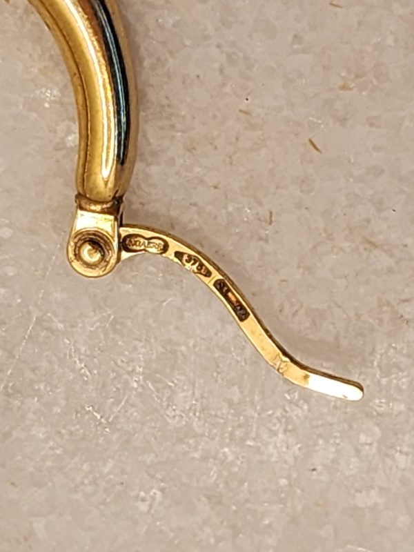 Ladies 9CT Yellow Gold Chunky Hoops - IP384760 - Image 10