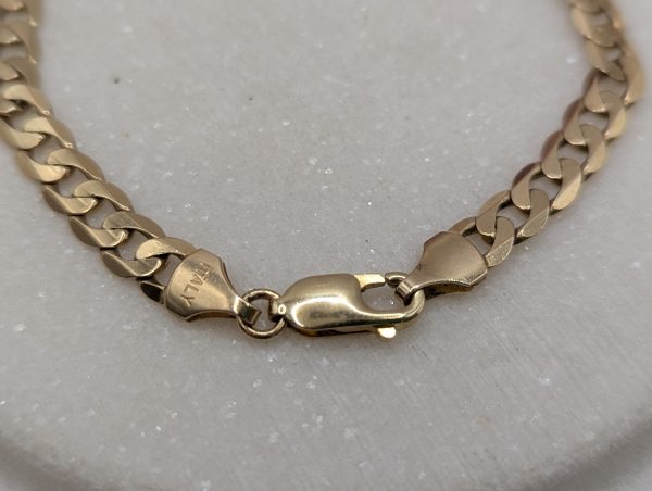Mens 9CT Yellow Gold Curblink Chain Bracelet (9.1gms) - BP368594 - Image 4
