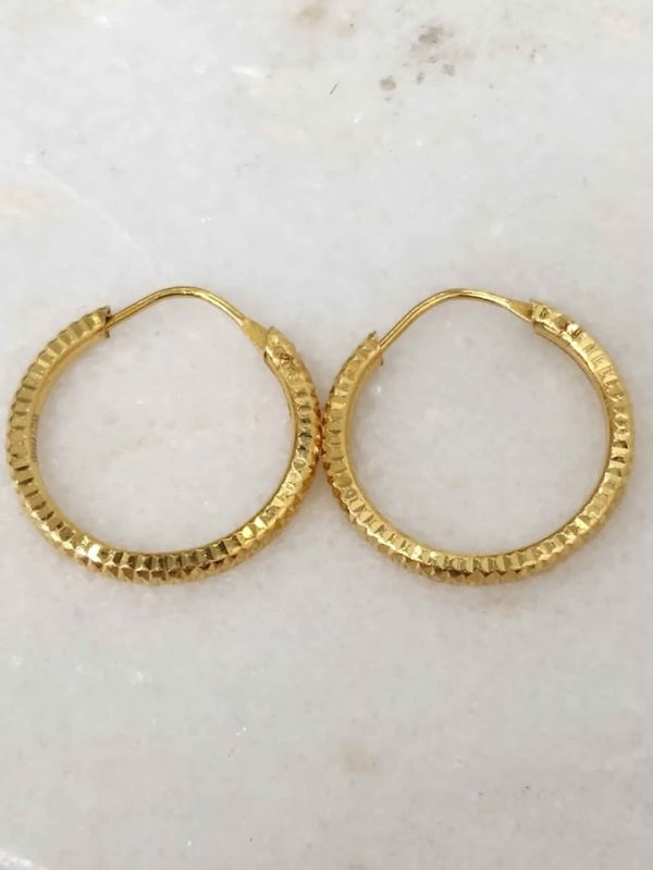 LADIES 21C YELLOW GOLD EARRINGS #GN385208 - Image 8