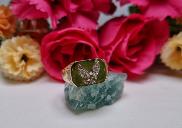 9ct Yellow Gold Eagle Signet Ring TW384471 - Image 5