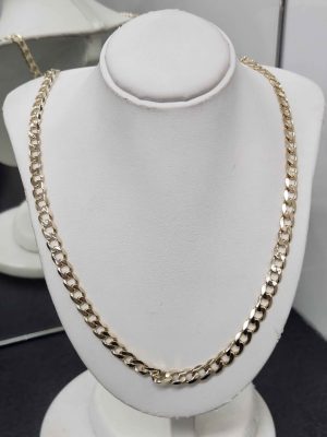 9CT YELLOW GOLD CURB LINK NECKLACE #GN380654