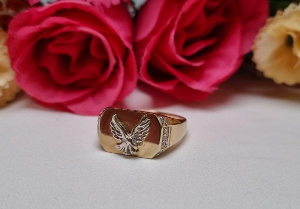 9ct Yellow Gold Eagle Signet Ring TW384471 - Image 6