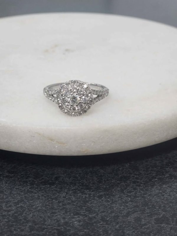 14CT WHITE GOLD DIAMOND CLUSTER RING #GN347415 - Image 14