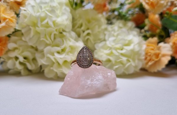 9ct Yellow Gold Pear Cluster Ring TW386620