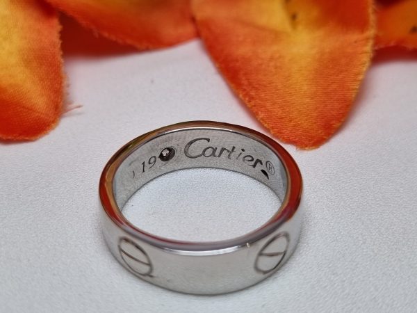 9ct White Gold Solitaire Band TW370881 - Image 4