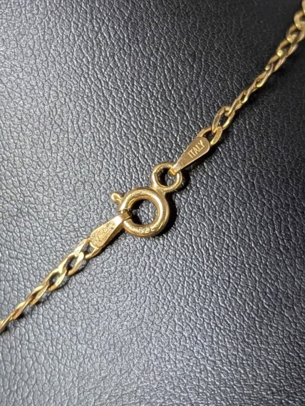 Unisex 9ct Yellow Gold Necklace With "18" Pendant (3.0gms) - BP361336 - Image 5