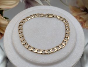 Men's 9CT Gold Curblink Bracelet (15.1gms) - BP385449