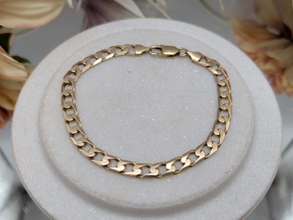 Men's 9CT Gold Curblink Bracelet (15.1gms) - BP385449