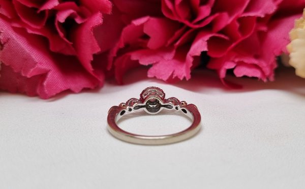 10ct White Gold Diamond Halo Ring TW376646 - Image 8