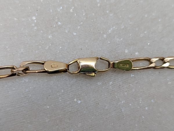Ladies 9CT Yellow Gold Figaro Chain Necklace (8.9gms) - BP370841 - Image 6