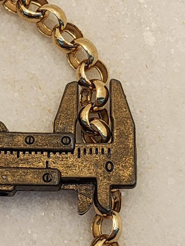 Ladies 9CT Yellow Gold Belcher Bracelet 21.5cm - IP355548 - Image 14