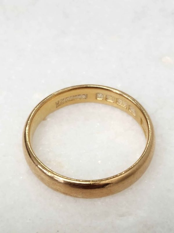UNISEX 22CT YELLOW GOLD SMOOTH WEDDER RING #GN386377 - Image 6