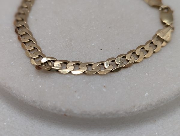 Mens 9CT Yellow Gold Curblink Chain Bracelet (9.1gms) - BP368594 - Image 3