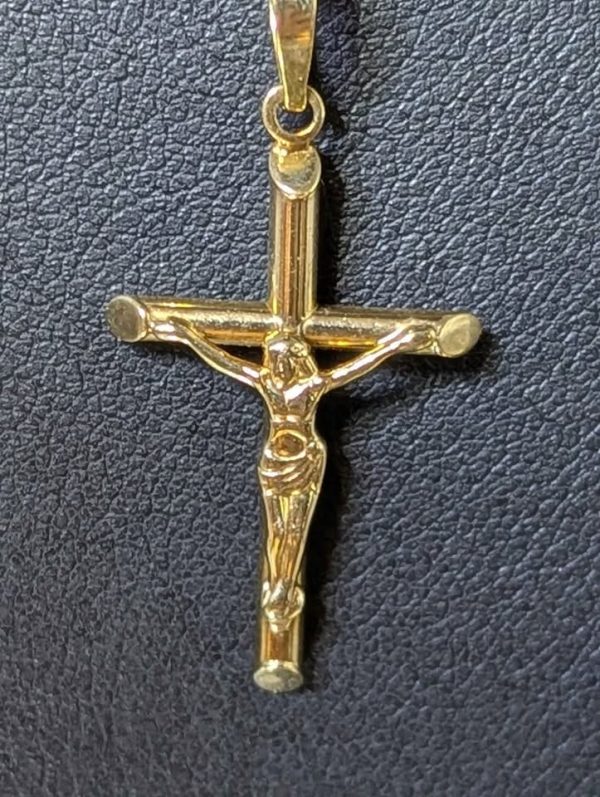 Unisex 9CT Yellow Gold Necklace With Crucifix Pendant (3.5gms) - BP385928 - Image 4