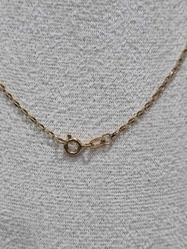 9CT YELLOW GOLD NECKLACE WITH GOLD AND SILVER PENDANT TW386920 - Image 4