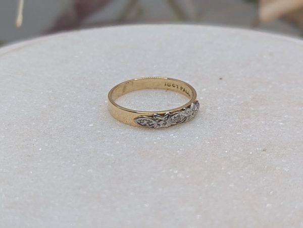 Ladies 18CT Yellow Gold, Diamond and Palladium Ring (2.36gms) - BP300134 - Image 7