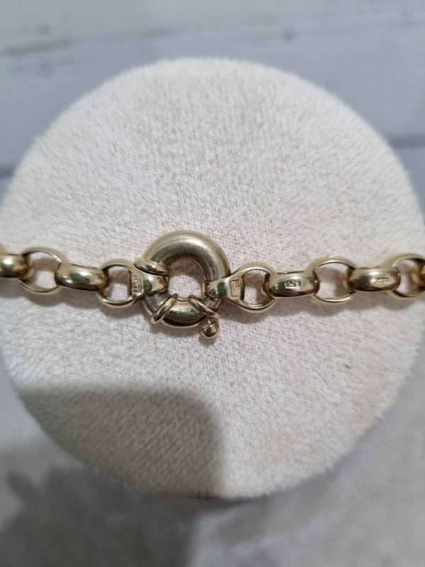 9CT YELLOW GOLD OVAL BELCHER LINK NECKLACE TW384816 - Image 11