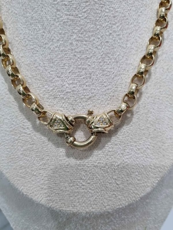 10CT YELLOW GOLD OVAL BELCHER LINK NECKLACE TW388746 - Image 7