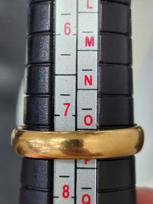 UNISEX 22CT YELLOW GOLD SMOOTH WEDDER RING #GN386377