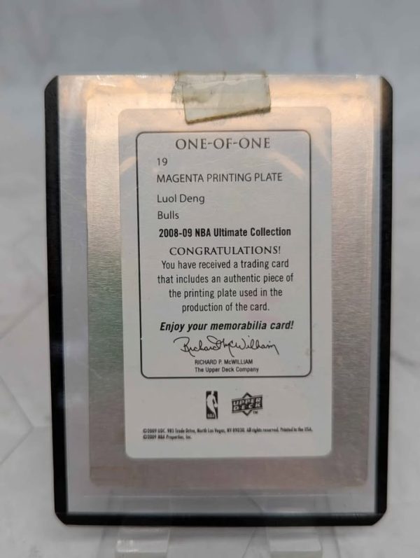 NBA Ultimate Collection One-Of-One Bulls Luol Deng Magenta Printing Plate (2008-09) - BP374646-2 - Image 3
