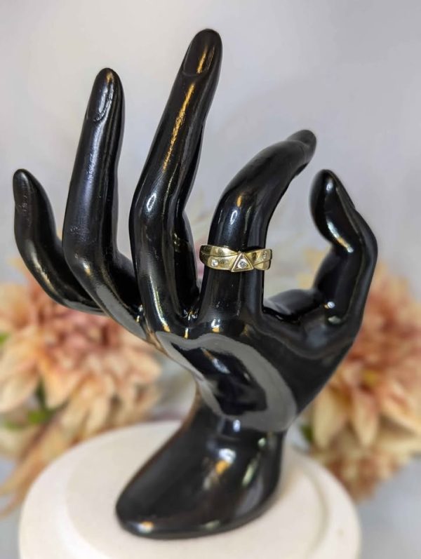 Ladies 9CT Yellow Gold and Clear Stone Ring (2.5gms) - BP377864 - Image 3