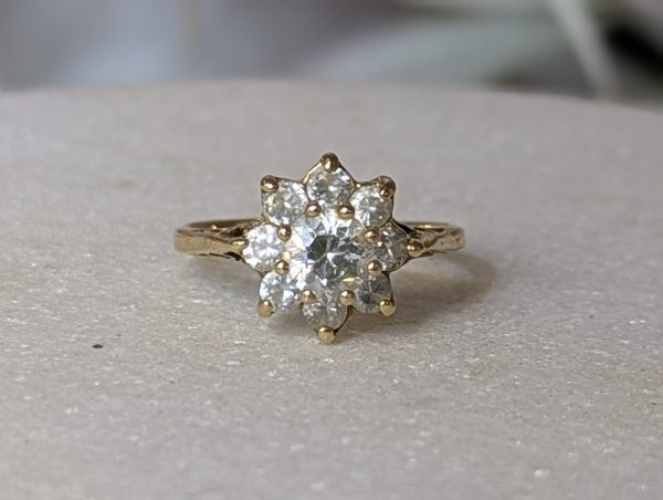Ladies 9ct Gold Flower Pattern Ring - BP370602 - Image 11