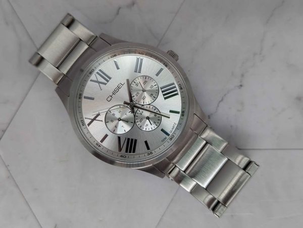 Mens Chisel Silver Vector Watch (5829021) - BP385125
