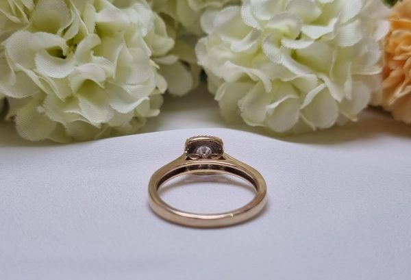 9ct Yellow Gold Halo Ring TW380734 - Image 5