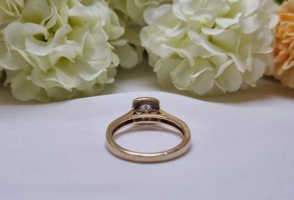 9ct Yellow Gold Halo Ring TW380734 - Image 10