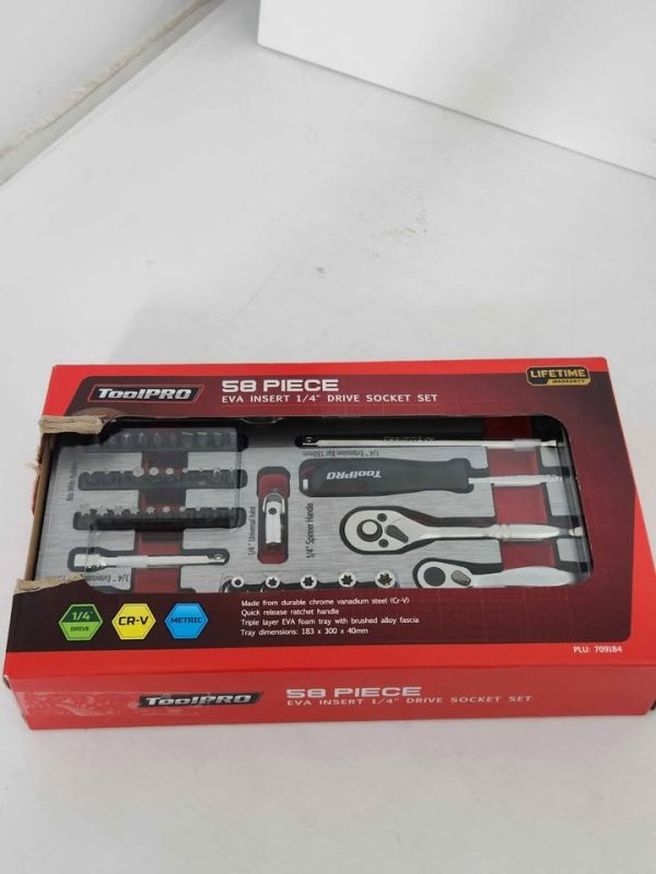 TOOLPRO 58 PIECE SOCKET SET #GN386390 - Image 4