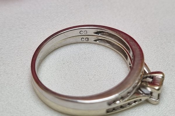 9ct White Gold Bridal Set TW383873 - Image 4