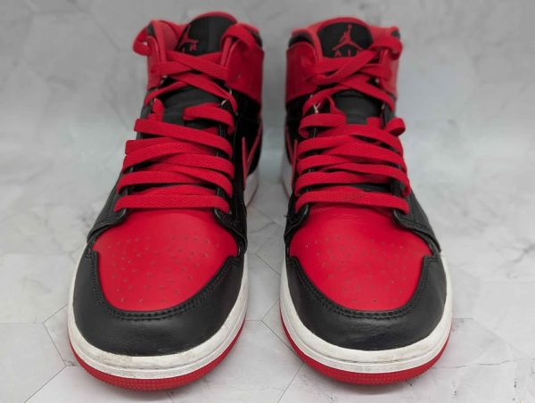 Nike Air Jordan 1 Mid Shoes (Black/Fire - Size US9) - BP388729 - Image 2