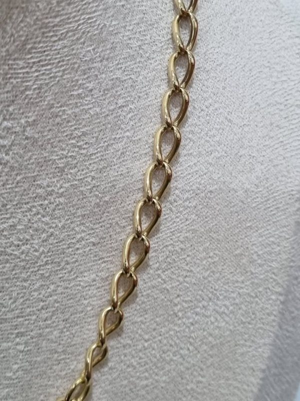 18CT YELLOW GOLD FOB CHAIN NECKLACE TW384815 - Image 11