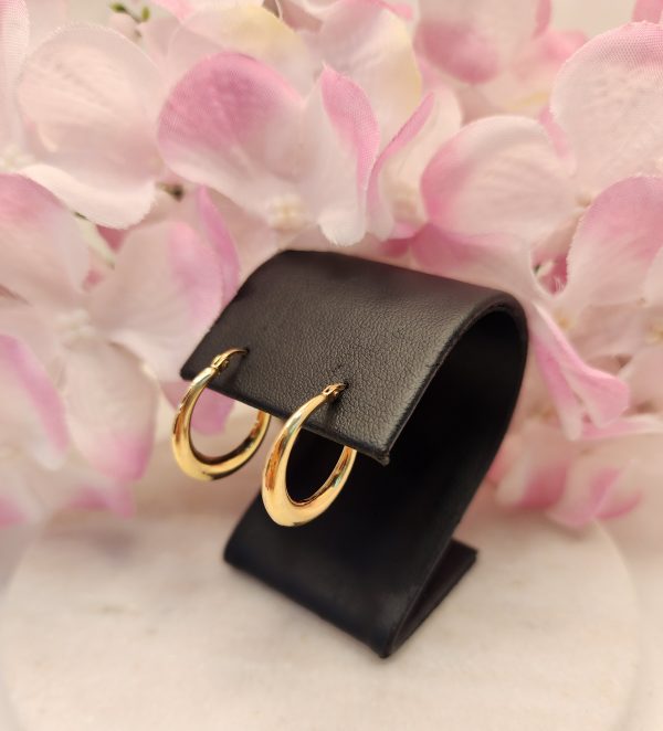 Ladies 9CT Yellow Gold Chunky Hoops - IP384760