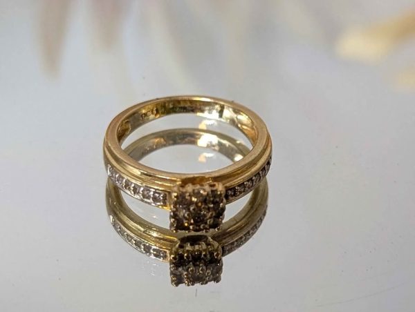 Ladies 9CT Yellow Gold and Diamond Ring (2.3gms) - BP355439 - Image 3