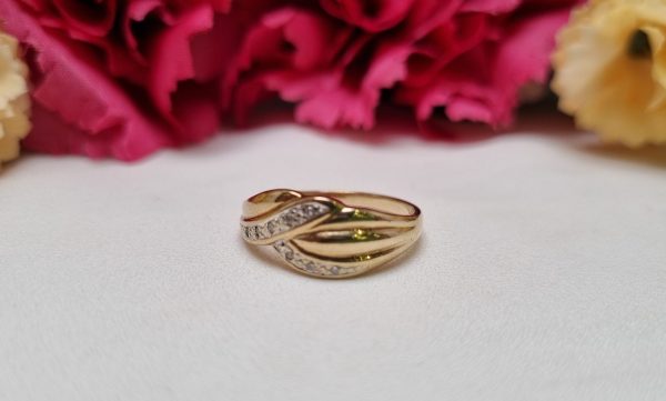 9ct Yellow Gold Twist Ring TW369930 - Image 6