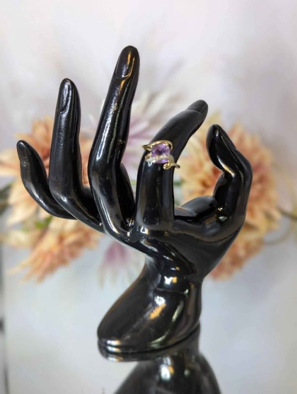 Ladies 9CT Yellow Gold and Purple Stone Ring (2.2gms) - BP376978