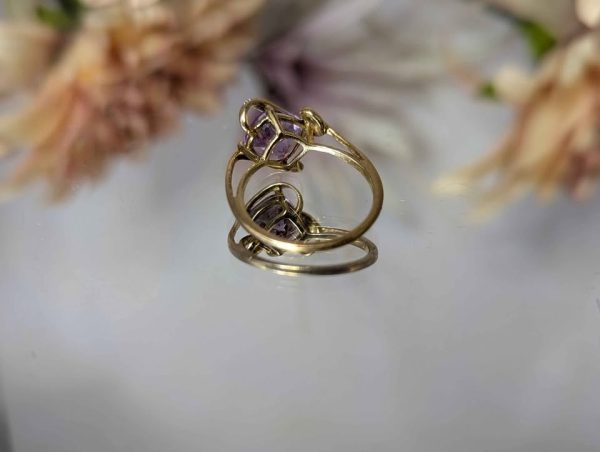 Ladies 9CT Yellow Gold and Purple Stone Ring (2.2gms) - BP376978 - Image 2