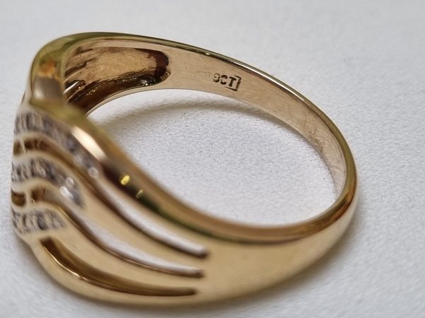 9ct Yellow Gold Channel Set Weave Ring TW370879 - Image 9