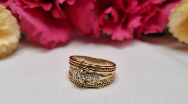 9ct Yellow Gold Diamond Dress Ring TW384472 - Image 8