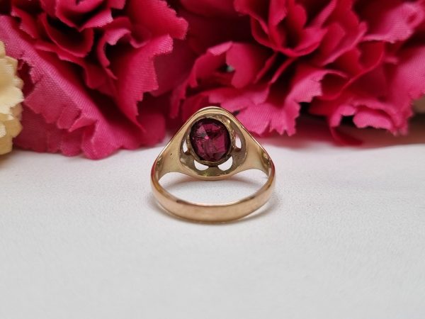 9ct Yellow Gold Red Stone Solitaire Ring TW370441 - Image 8