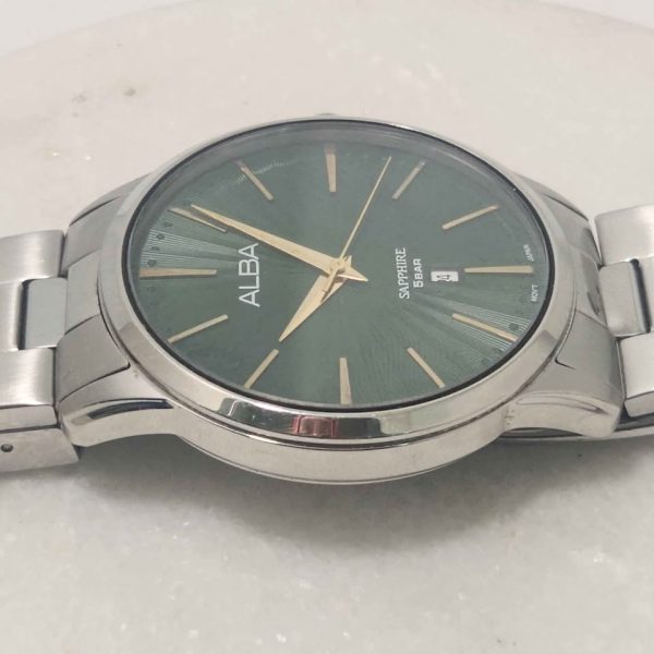 MENS GREEN ALBA WATCH SILVER #GN369876 - Image 7