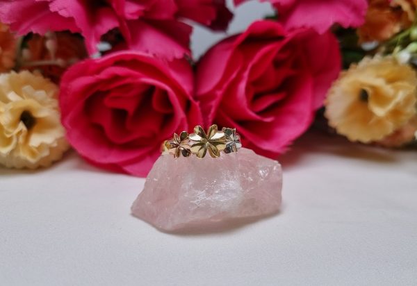 9ct Tri-Gold Clover Leaf Ring TW375614 - Image 6