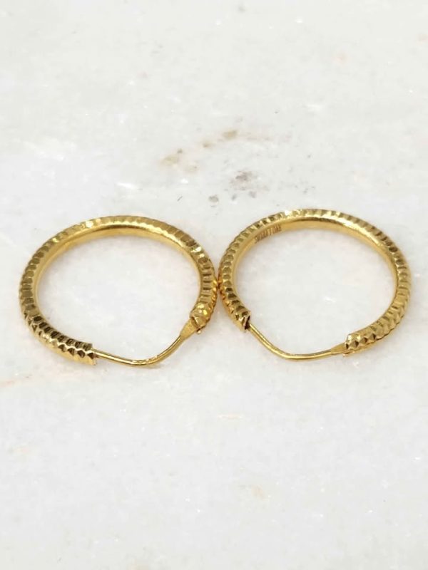 LADIES 21C YELLOW GOLD EARRINGS #GN385208 - Image 9